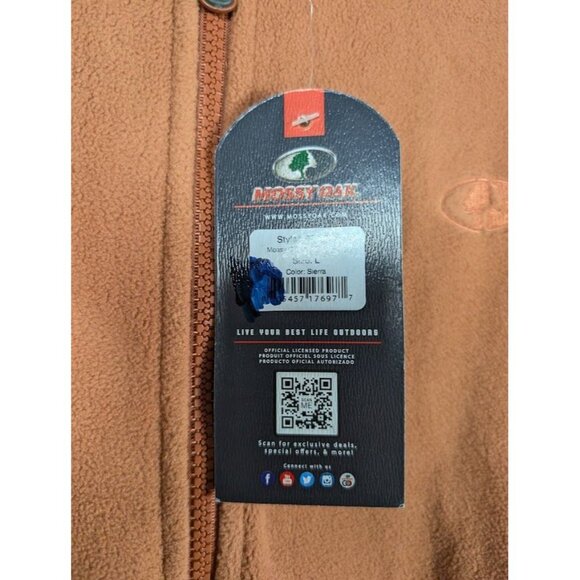 Mossy Oak Polar Fleece Jacket Size Large Hunting Outdoors Midweight Winter NEW - Picture 8 of 8